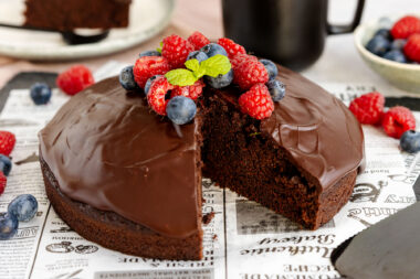 Veganer Schokokuchen ohne Ei und Milch