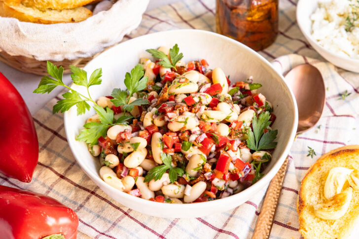 Weißer Bohnensalat: mediterran & leicht