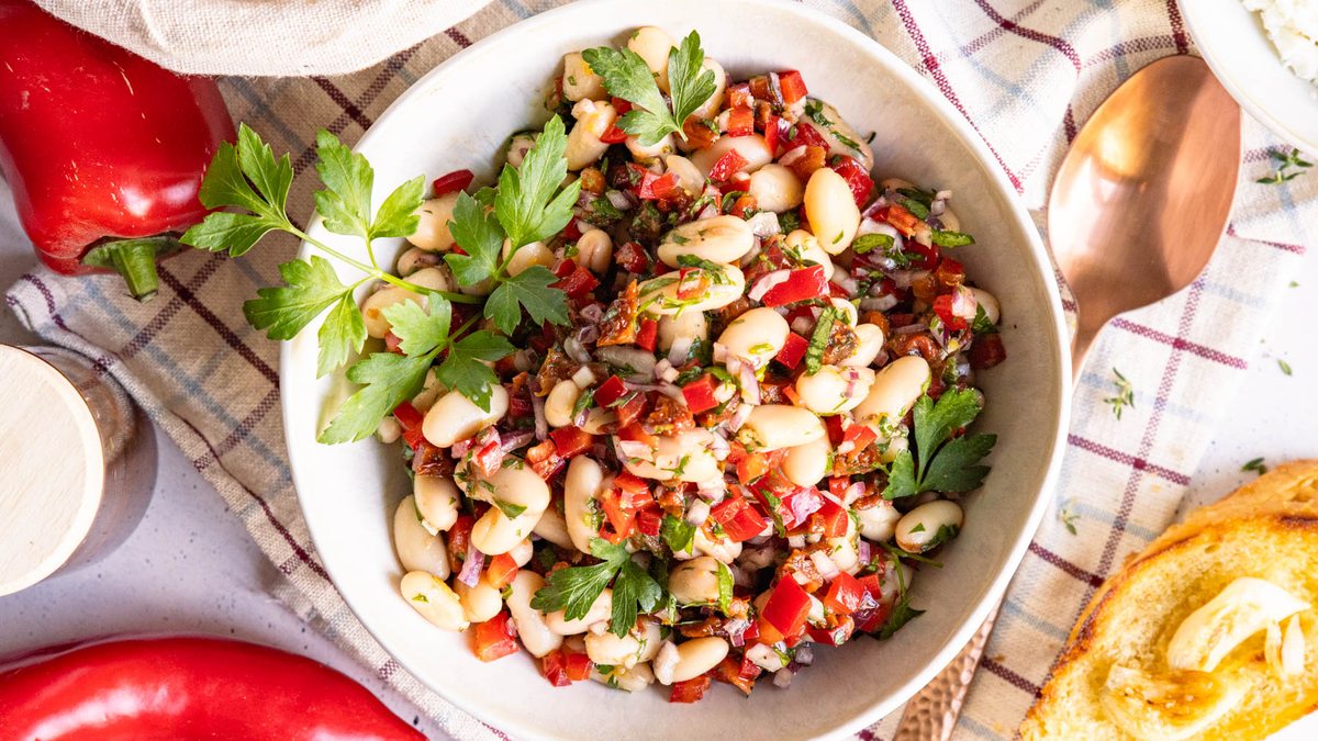 Weißer Bohnensalat: mediterran & lecker