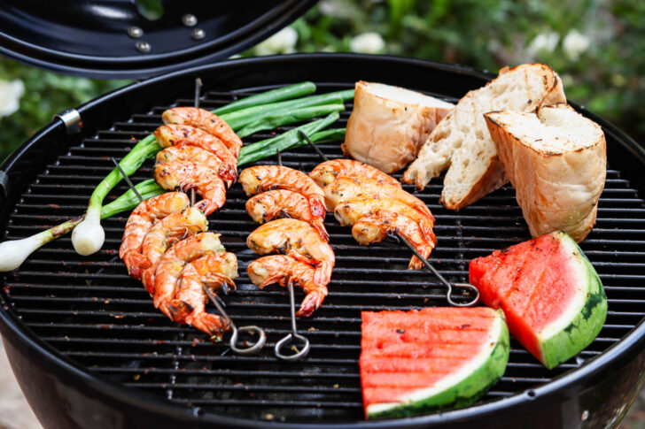Marinierte Garnelen mit Schale grillen