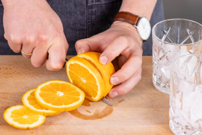 Orangen schneiden
