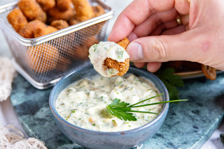 Gebackene Champignons mit Sauce Tartare