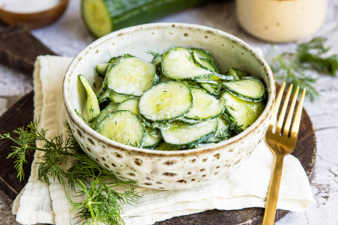 Gurkensalat mit Sahne wie von Oma