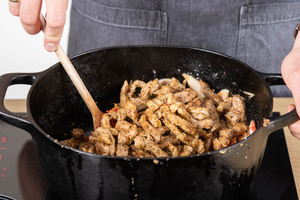Fleisch dazugeben