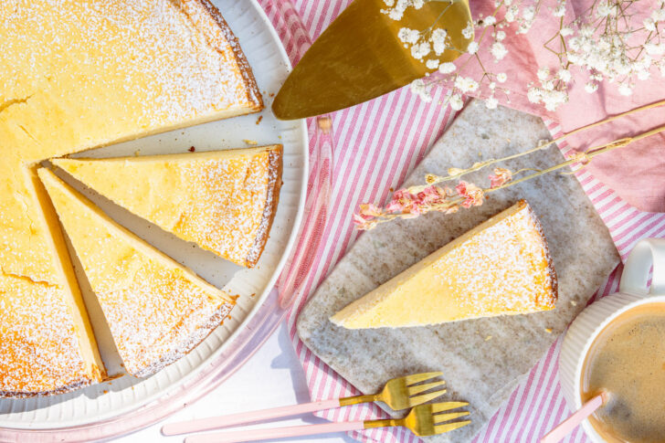 Käsekuchen ohne Boden mit Grieß