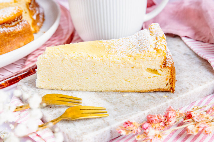 Käsekuchen ohne Boden mit Grieß