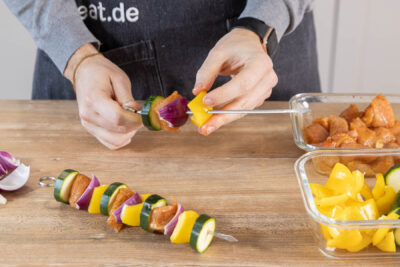 Putenspieße schichten