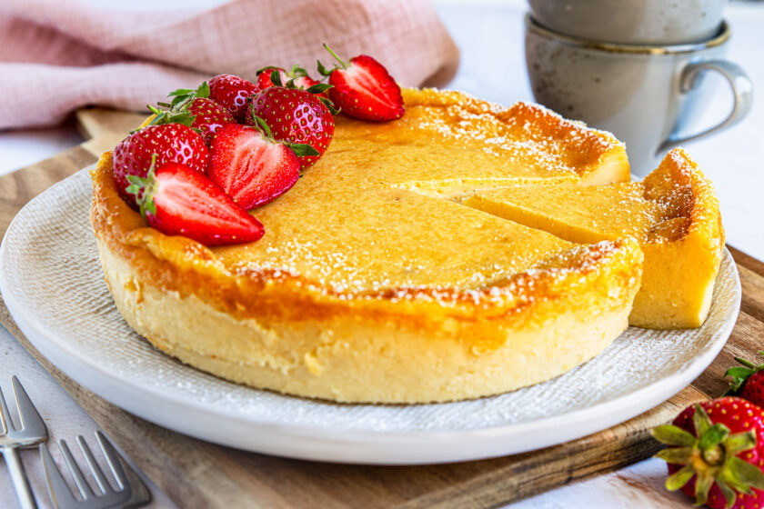 Veganer Käsekuchen ohne Boden