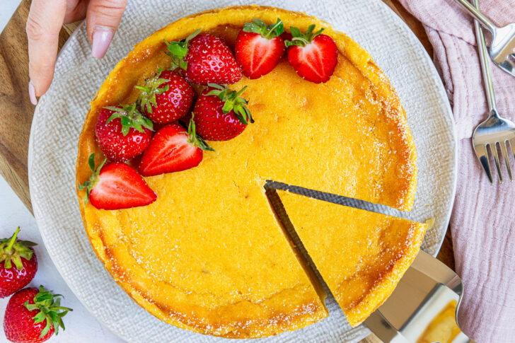 Veganer Käsekuchen ohne Boden