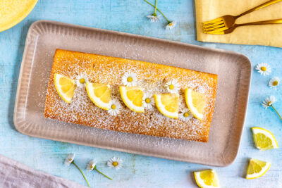 Zitronenkuchen ohne Ei, Butter und Milch