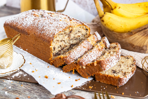 Bananenkuchen in der Kastenform