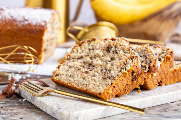 Bananenkuchen in der Kastenform