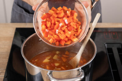 Paprika dazugeben