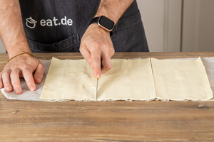 Blätterteig schneiden