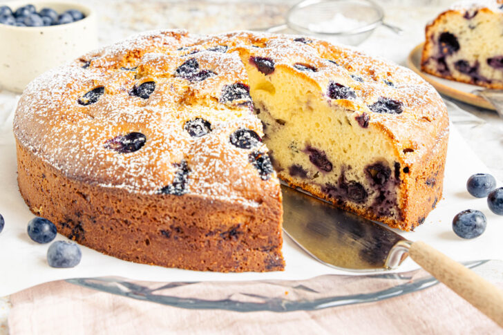 Saftiger Heidelbeerkuchen