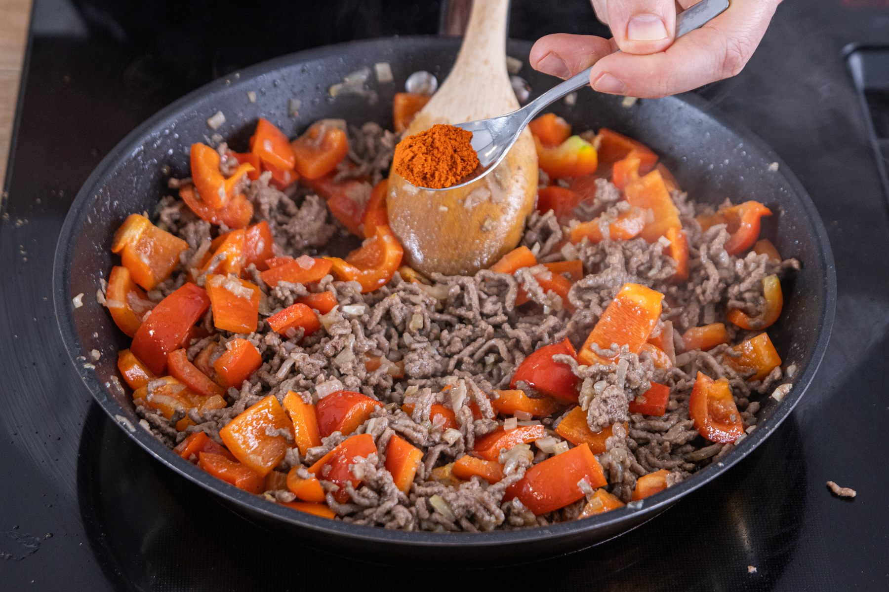 Paprikatopf mit Hackfleisch | Rezept