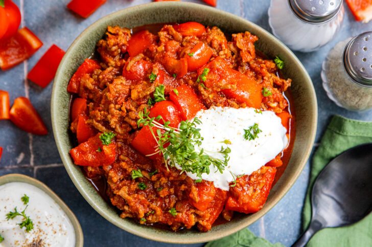 Paprikatopf mit Hackfleisch