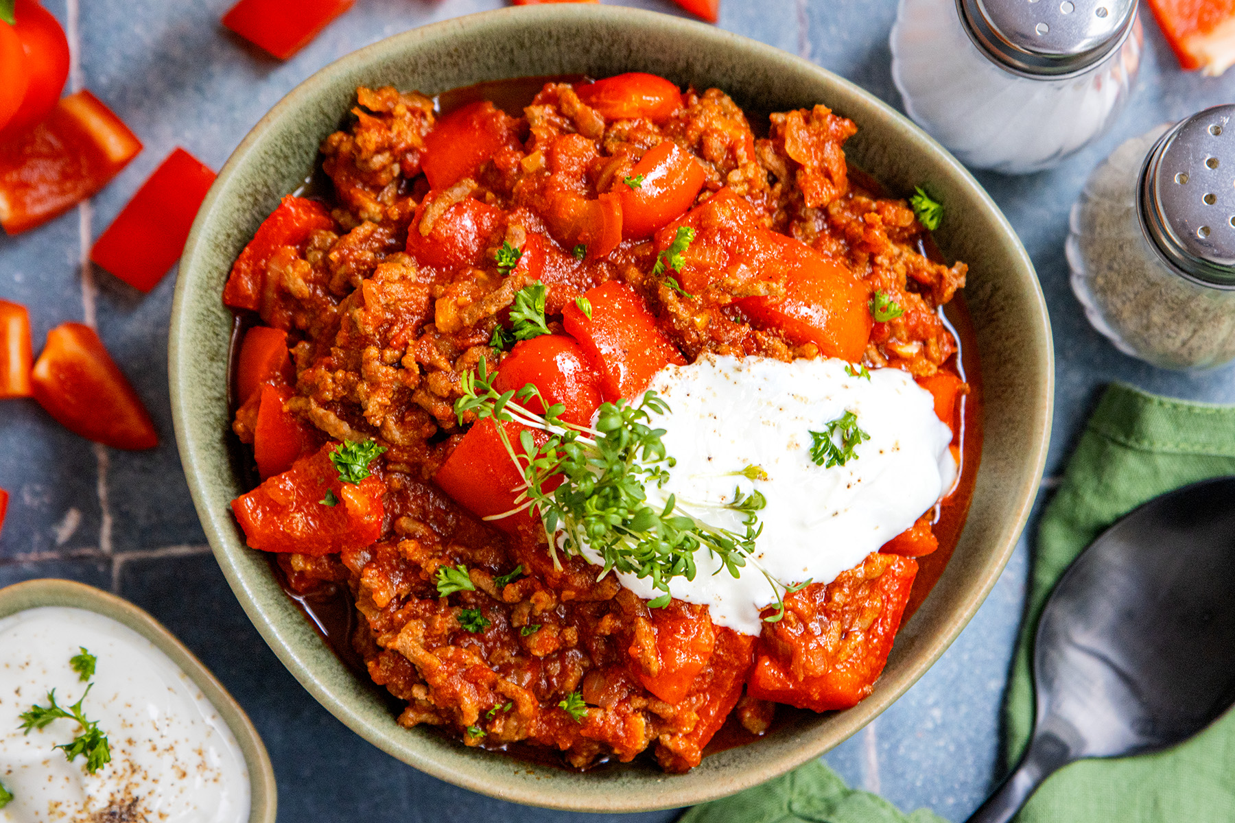 Paprikatopf mit Hackfleisch | Rezept