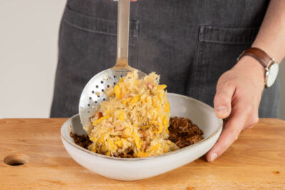Sauerkraut verteilen