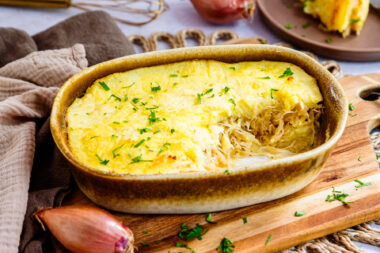 Sauerkrautauflauf mit Kartoffelpüree