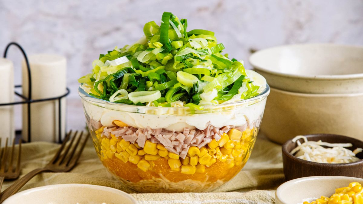 Schichtsalat mit Lauch | Rezept- eat.de