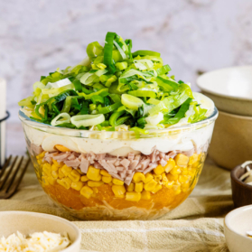 Schichtsalat mit Lauch