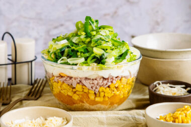 Schichtsalat mit Lauch