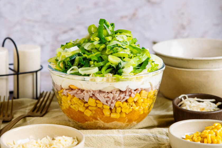 Schichtsalat mit Lauch