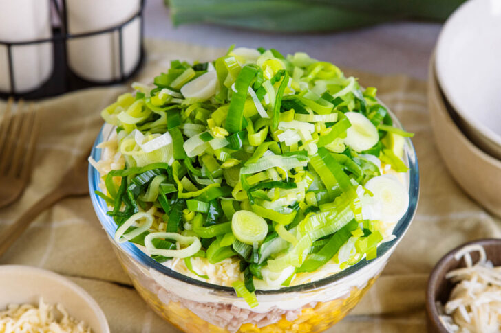 Schichtsalat mit Lauch