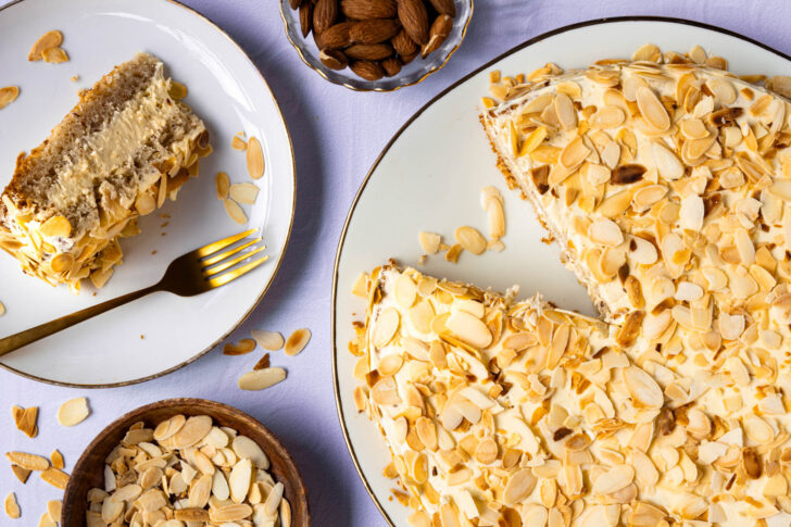 Draufsicht schwedische Mandeltorte