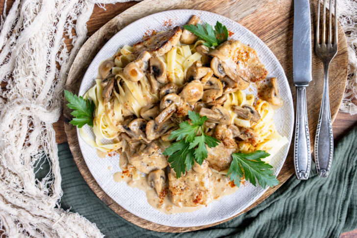 Schweinelendchen in Champignon-Rahmsauce