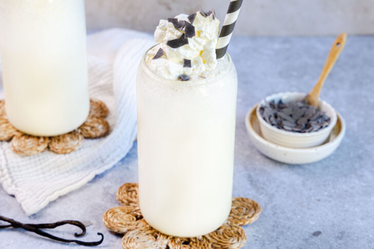 Vanillemilchshake selber machen mit Sahne