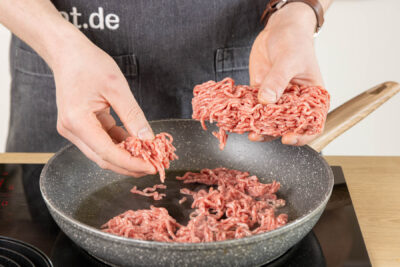 Hackfleisch anbraten