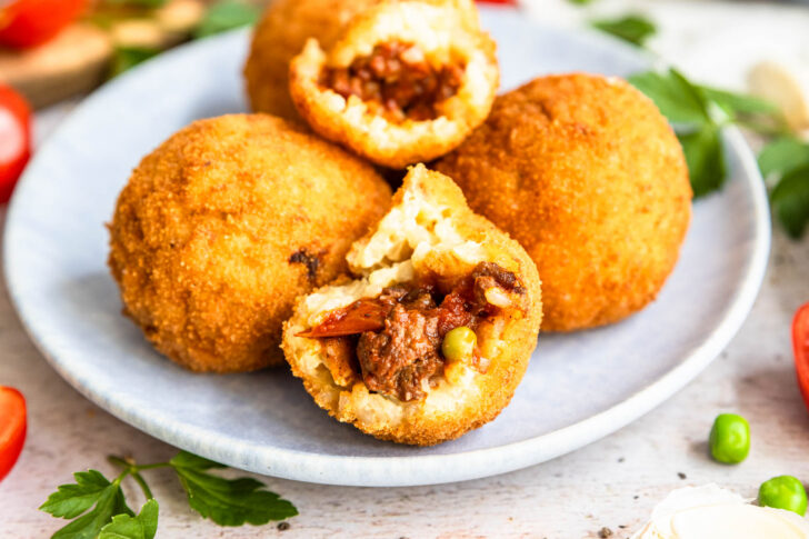 Arancini mit Fleisch-Füllung