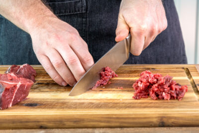 Rinderfilet fein hacken