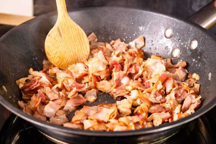 Pancetta anbraten