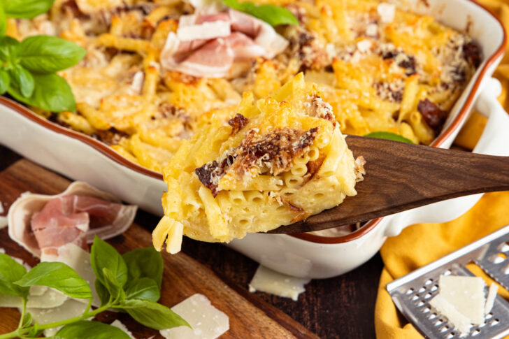 Carbonara-Gratin Anschnitt