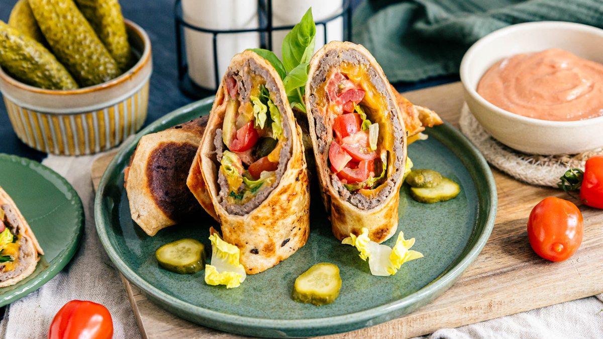 Cheeseburger-Wraps | Rezept