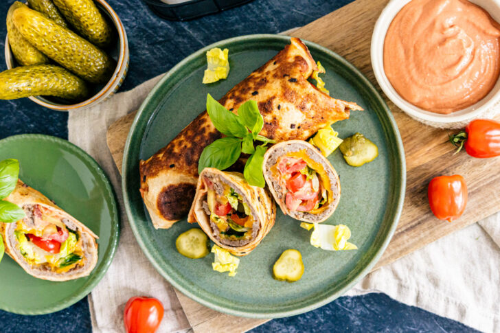Cheeseburger-Wraps