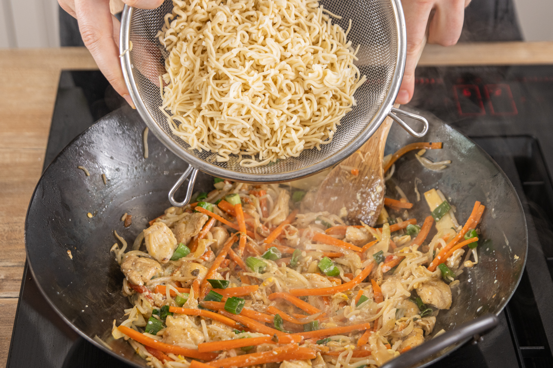 Gebratene Nudeln mit Ei