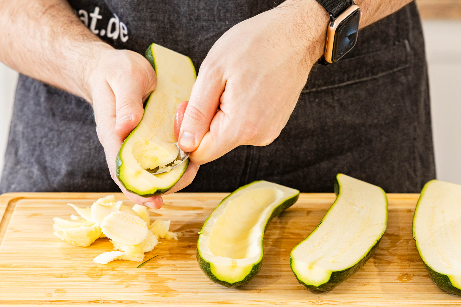 gefüllte zucchini mit hackfleisch und feta griechisch