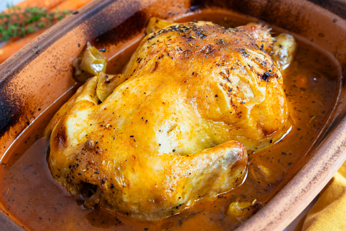 Hähnchen im Römertopf | Rezept Hähnchen im Römertopf | Rezept