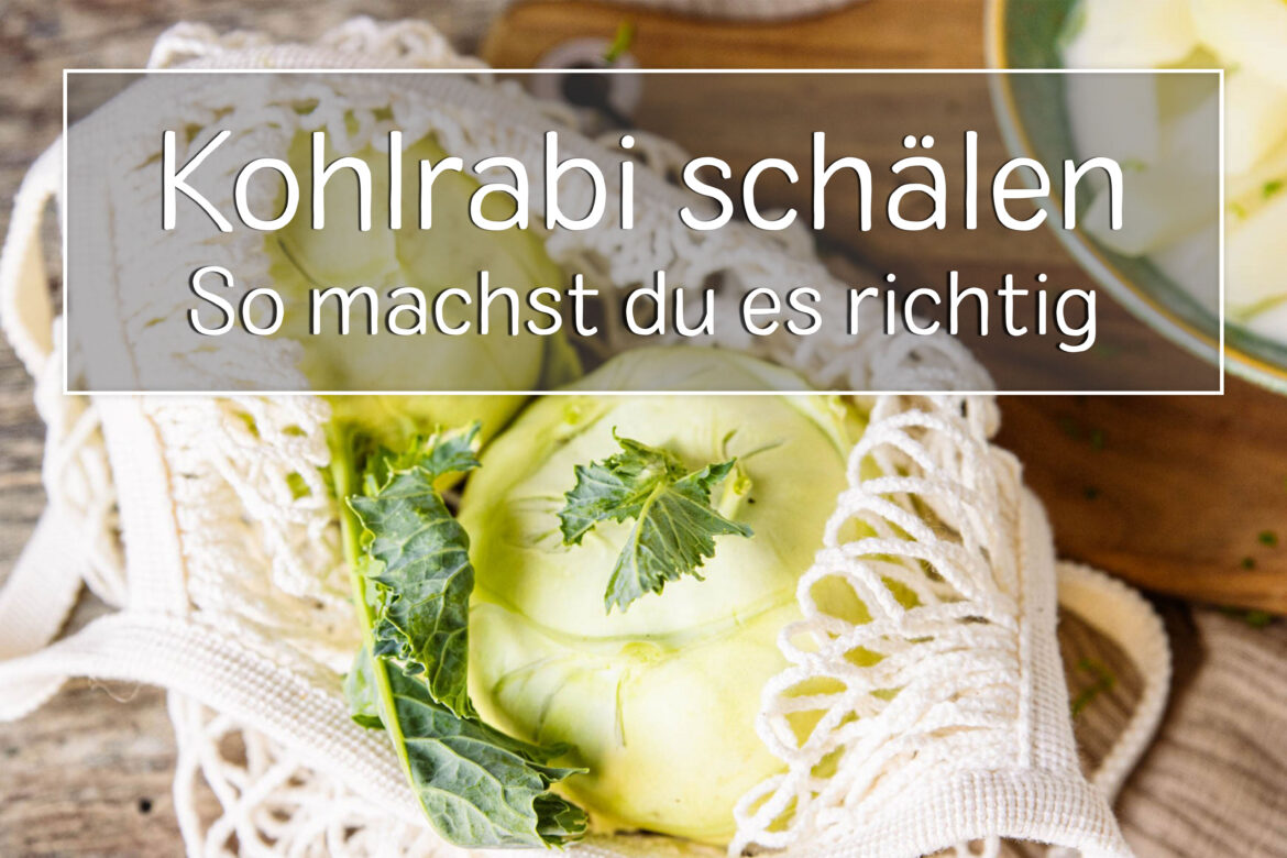 Kohlrabi kann mit einem Messer oder Sparschäler geschält werden