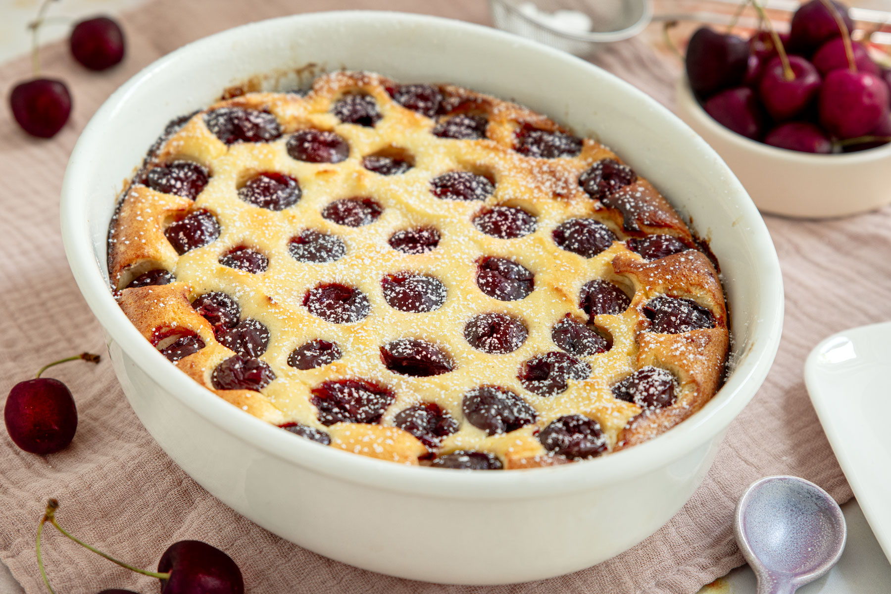 Quarkauflauf mit Kirschen