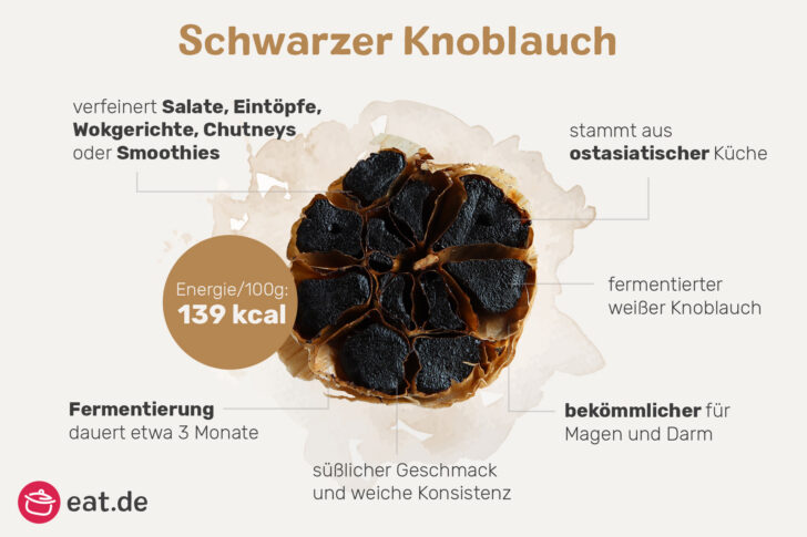 Infografik Schwarzer Knoblauch Warenkunde