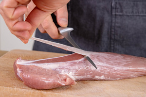 Schweinefilet parieren