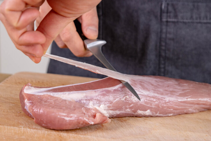 Schweinefilet parieren