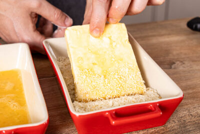 Käse im Panko wälzen