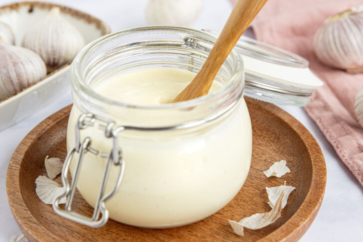 vegane Aioli im Glas
