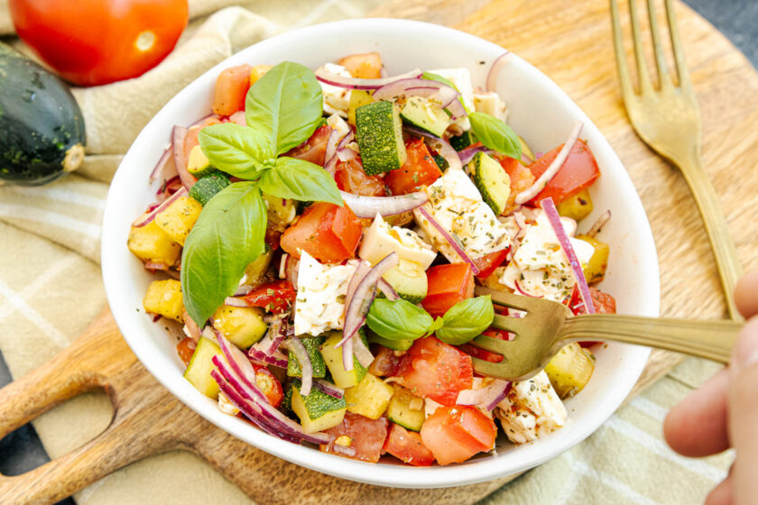 Zucchini-Salat mit Feta